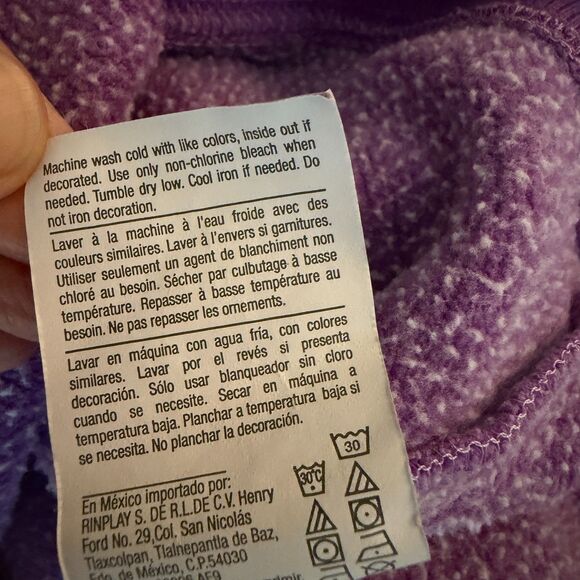 Champion Hombre Sweatshirt Fleece Top Shirt Blouse Purple 2XL - Picture 7 of 7